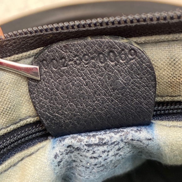 Vintage GUCCI Authentic Italy PURSE Navy Blue GG Monogram Boston Dr. Bag Speedy - Picture 9 of 13